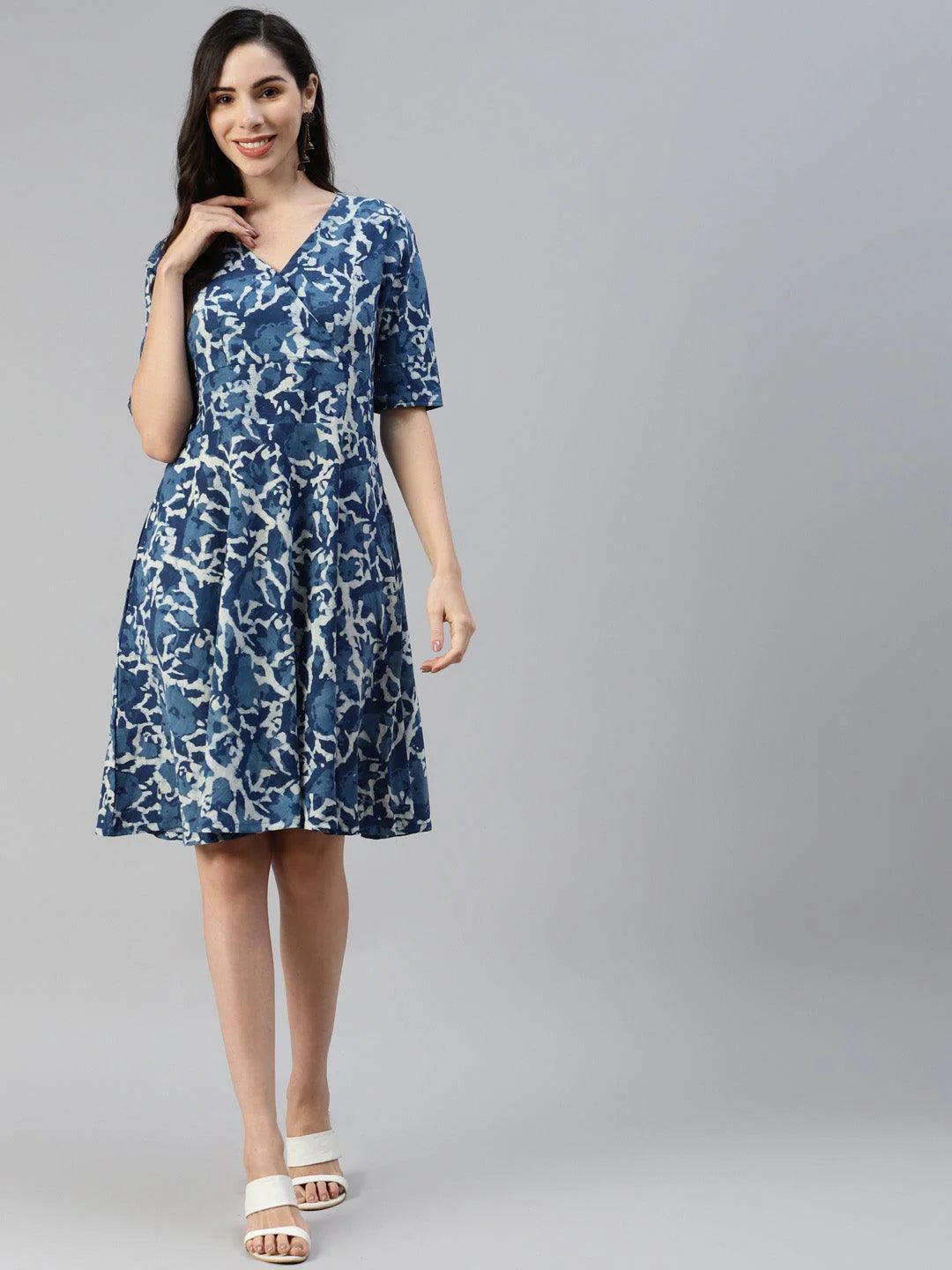 Hand Block Printed Short Dress